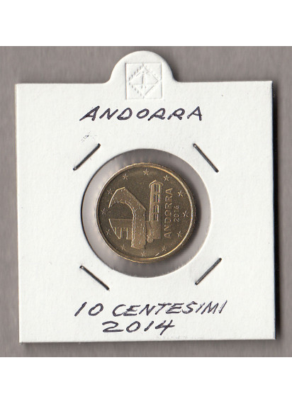 2014 - 10 centesimi ANDORRA Chiesa di Santa Coloma Fior di conio